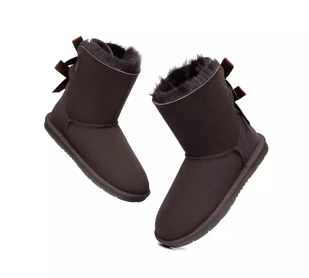 UGG Australian Shepherd Short Boots for Women with Double Back Bow