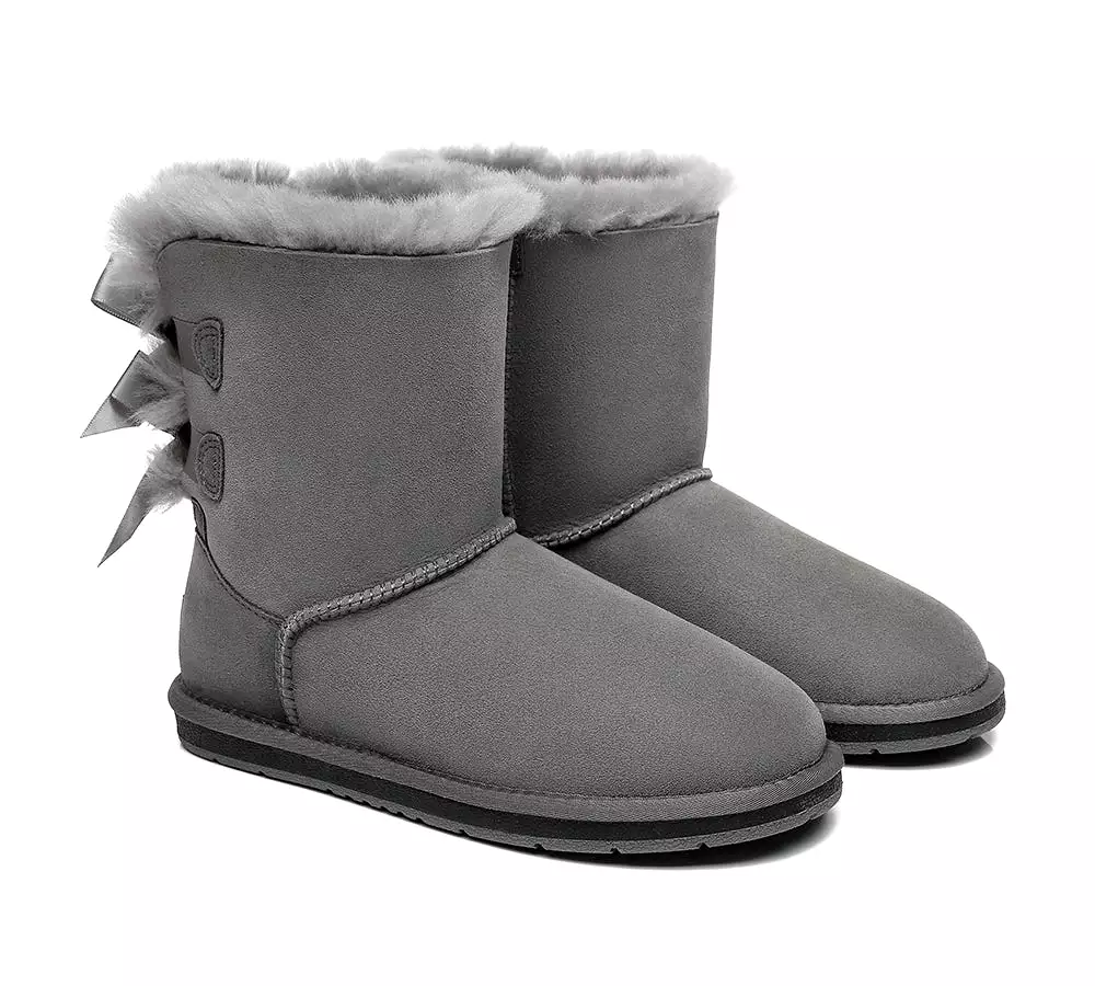 UGG Australian Shepherd Short Boots for Women with Double Back Bow