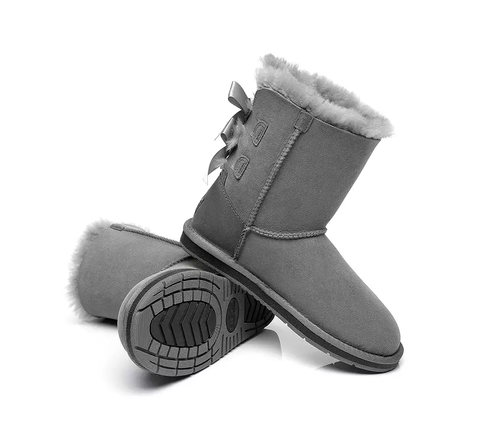 UGG Australian Shepherd Short Boots for Women with Double Back Bow