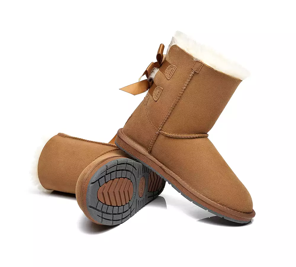 UGG Australian Shepherd Short Boots for Women with Double Back Bow