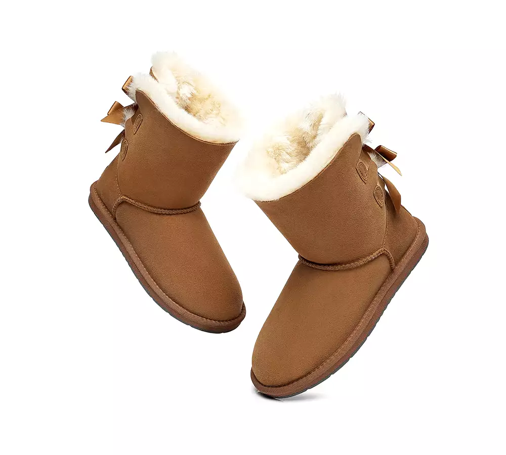 UGG Australian Shepherd Short Boots for Women with Double Back Bow