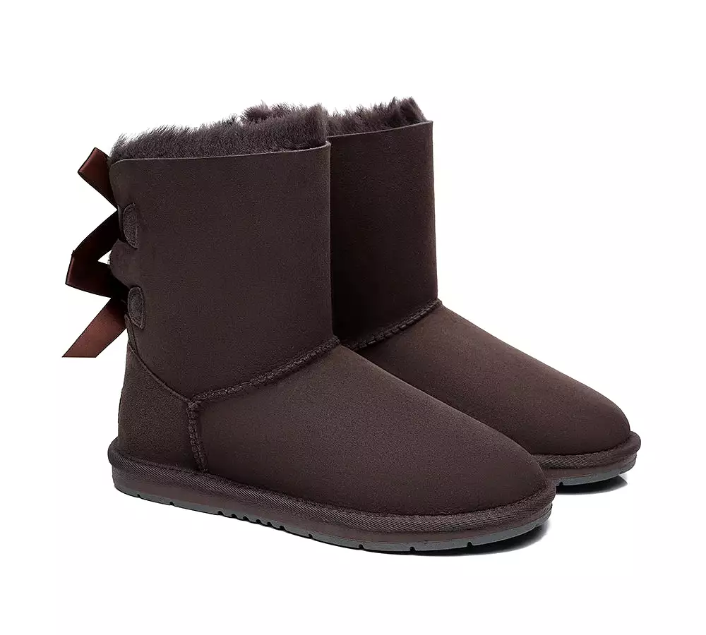 UGG Australian Shepherd Short Boots for Women with Double Back Bow