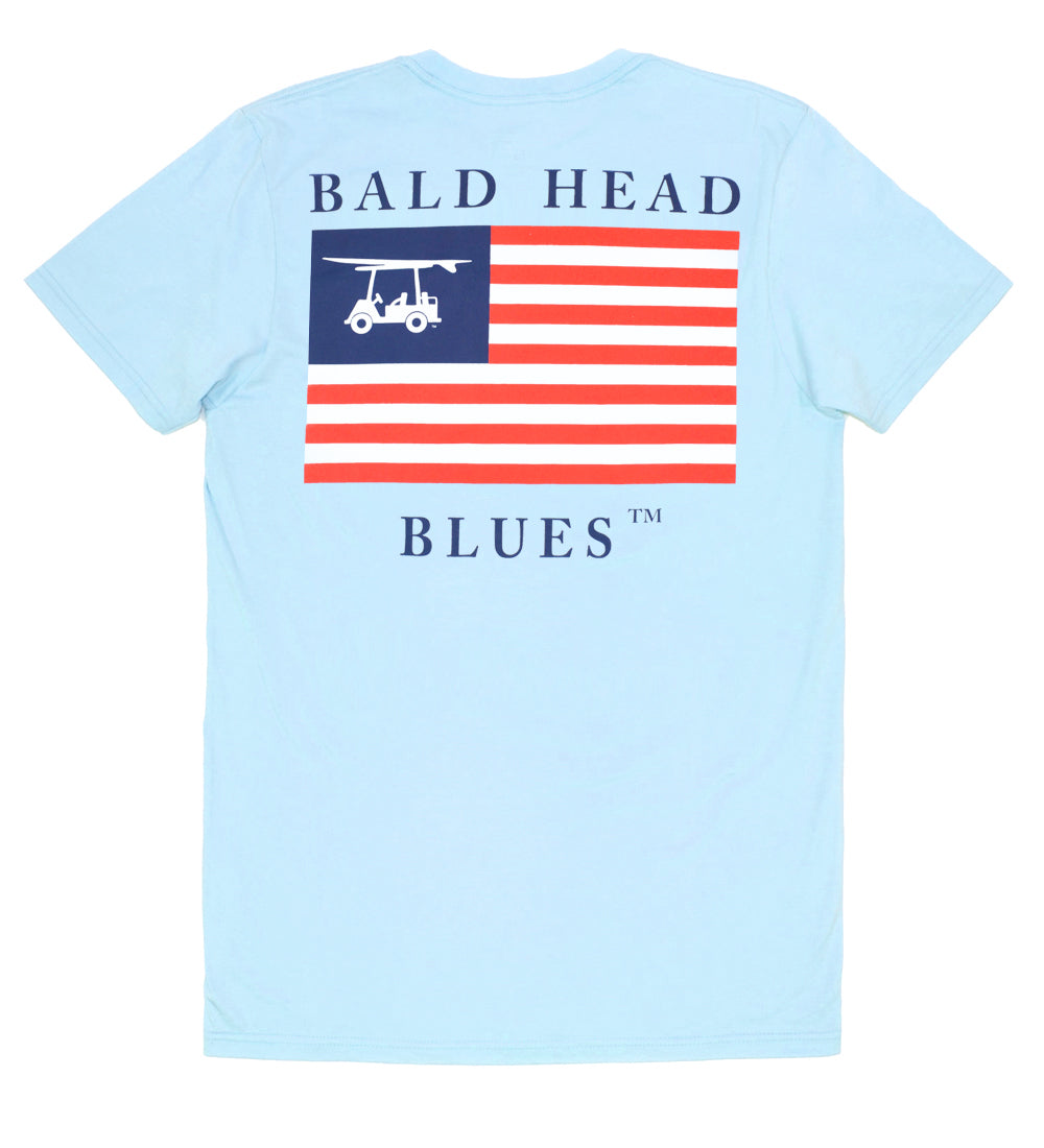 US flag t-shirt - light blue