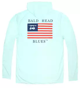 USA Flag Performance Hoodie - Seagrass