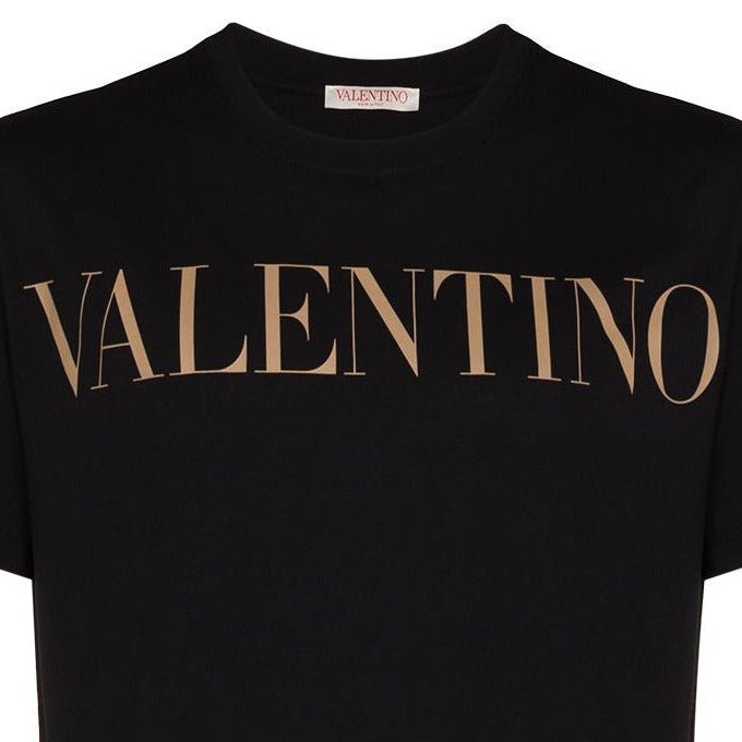 Valentino black logo t-shirt in bronze