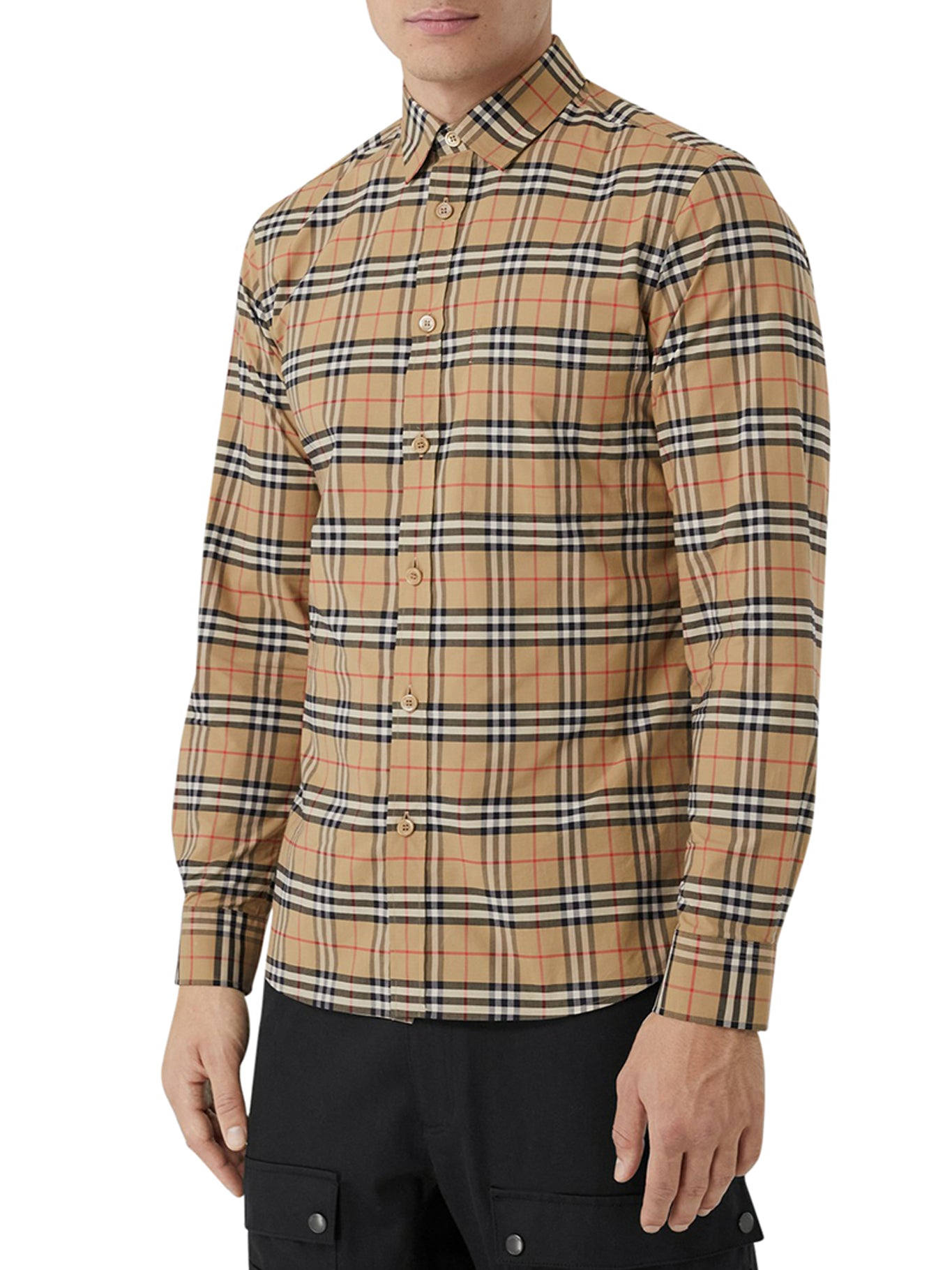 vintage check pattern shirt