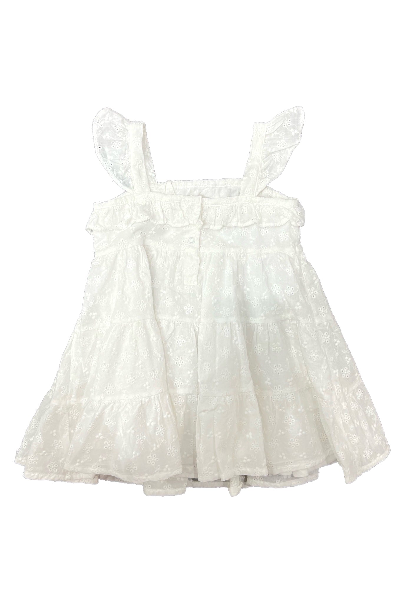 White Eyelet Ruffle Sundress