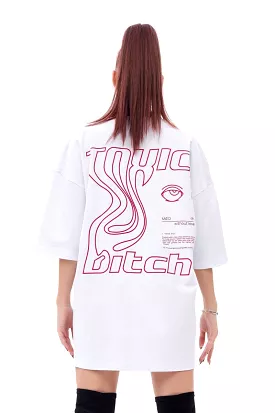 White toxic bitch t-shirts