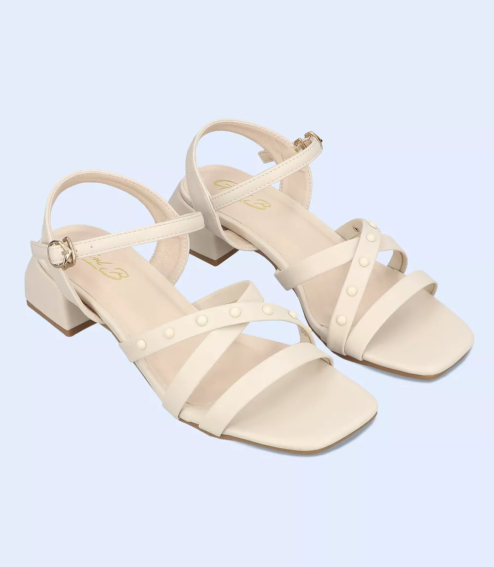 White Women's Casual Sandal Heels