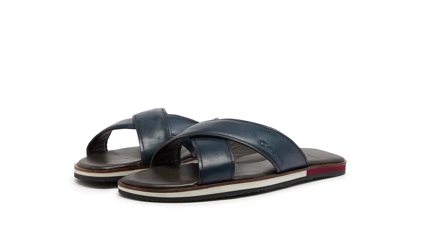 Whitestone Leather Sandals Navy