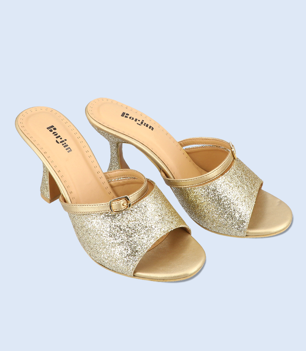 Women's formal slipper heels - BW5863 Golden