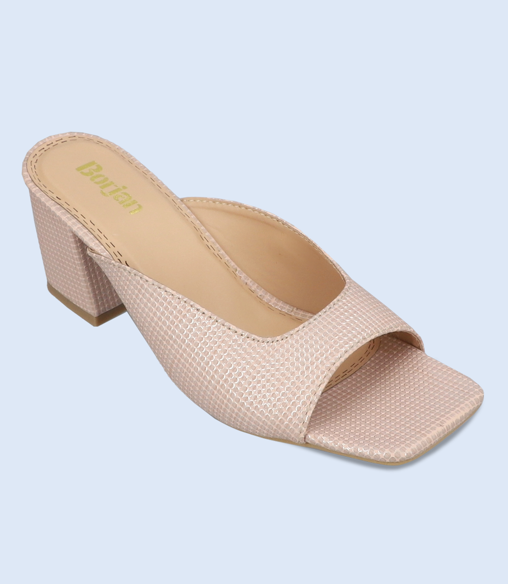 Women's Pink Slipper Heels - BW9358