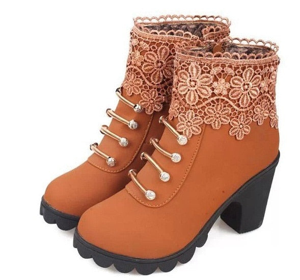 Womens Thick Heel Ankle Boots for Autumn Fashion | AshoreShop