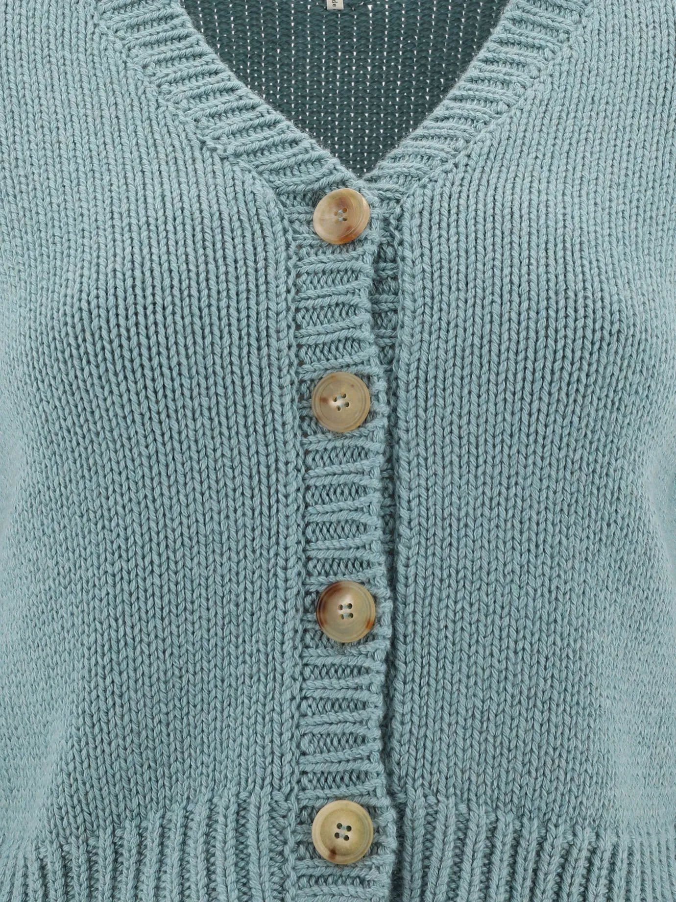 Cardigan with Woven Fabric