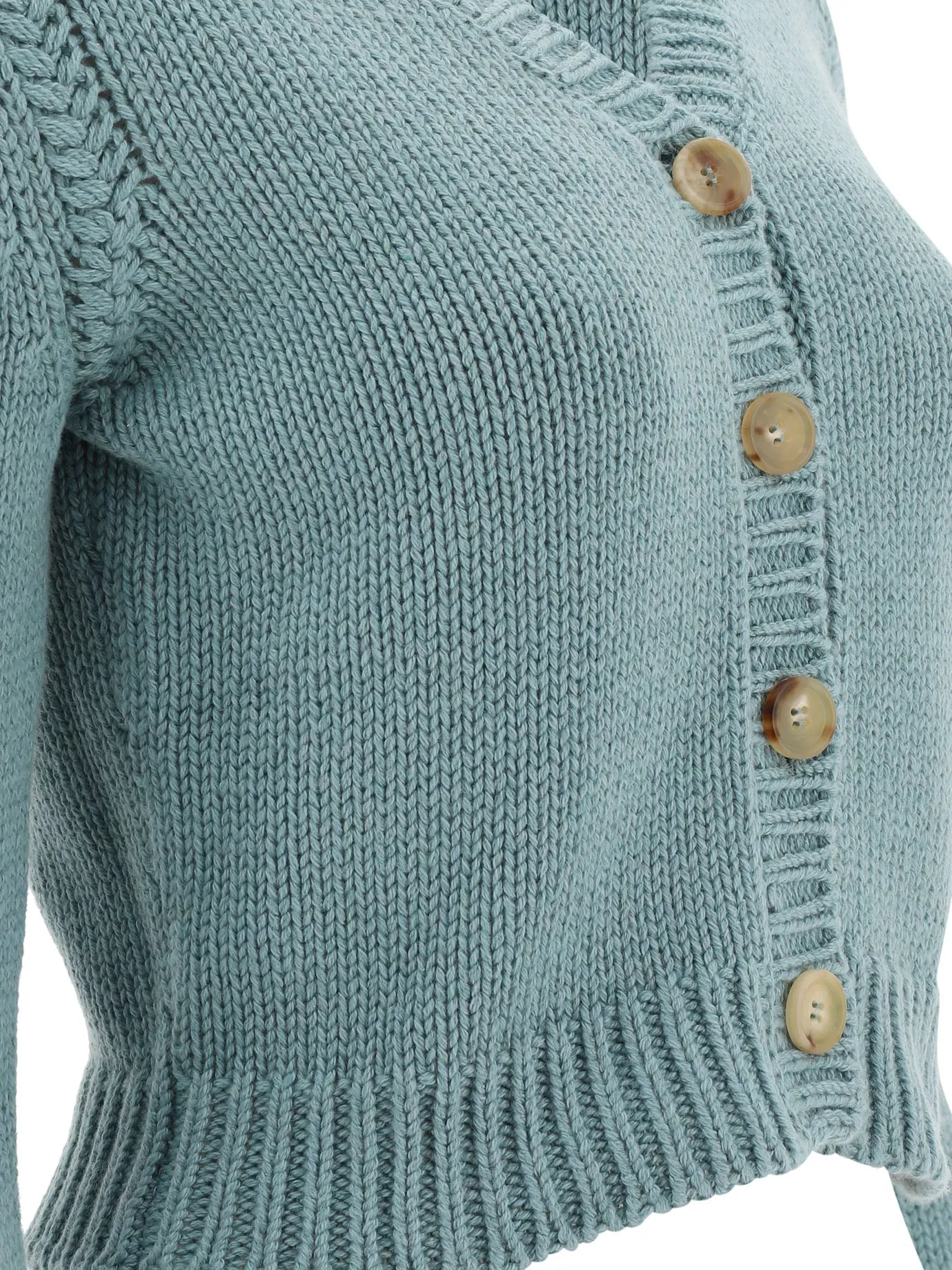 Cardigan with Woven Fabric