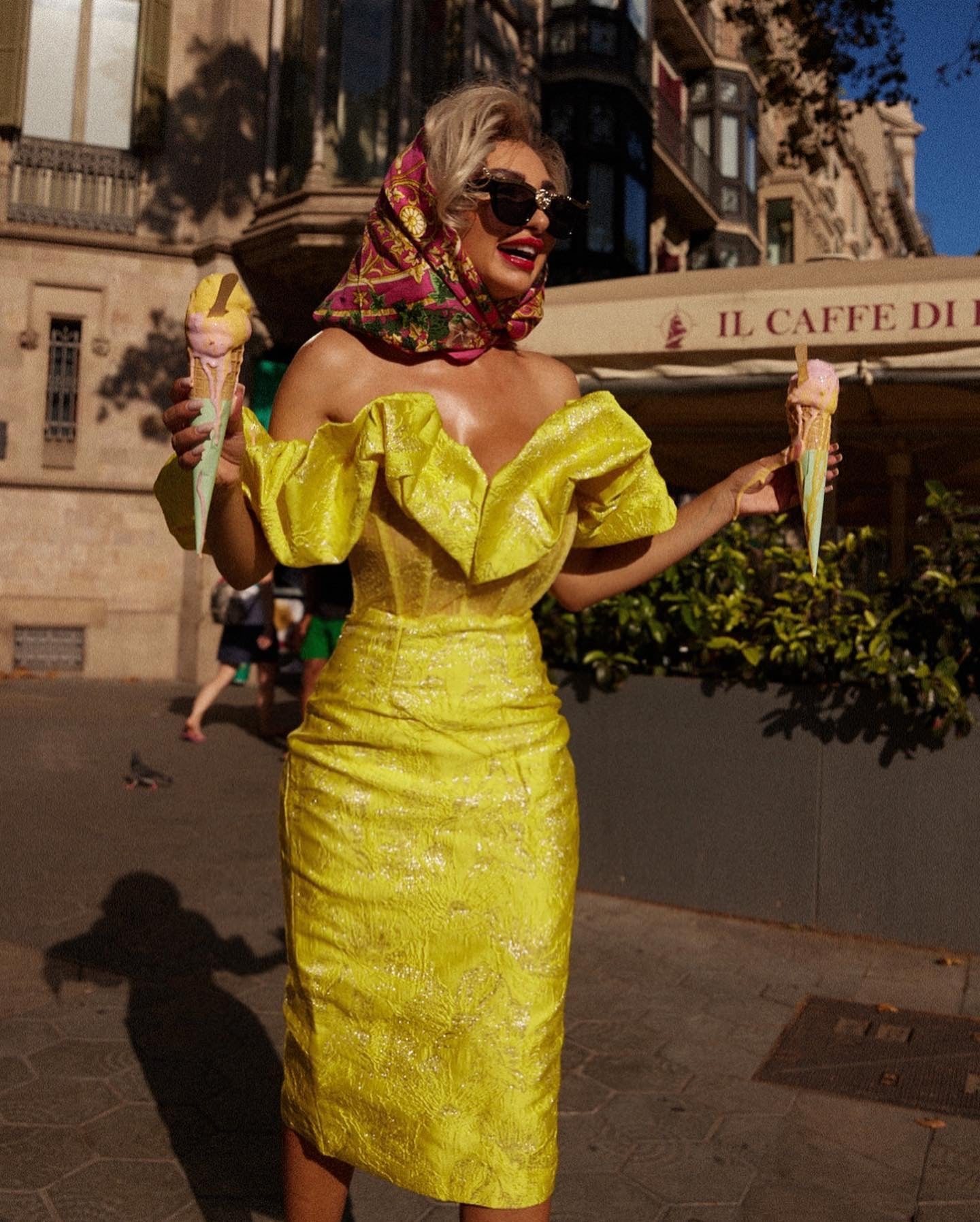 Yellow Midi Dress by Dorsey