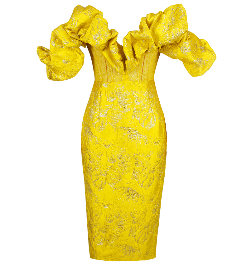 Yellow Midi Dress by Dorsey