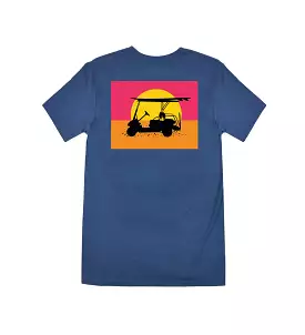 Youth Navy Island Tee with Endless Sunset - Short Sleeve